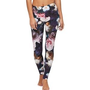 Playground Windsong Floral High Waisted Activewear Leggings PW75516 Black Pink S